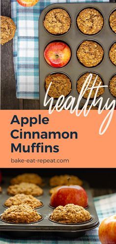 Apple Cinnamon Oatmeal Muffins, Healthy Apple Cinnamon Muffins, Apple Oat Muffins, Cinnamon Oatmeal Muffins, Apple Recipes Easy Healthy, Muffins Apple, Apple Muffins Healthy, Apple Oatmeal Muffins, Apple Recipes Healthy