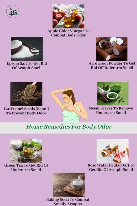 Body odour usually comes when the bacterias on our skin interact with sweat. Explore 10 home remedies for body odour on The Channel 46. Body Odor Remedies, Underarm Smell, Smelly Underarms, Smelly Armpits, Odor Remedies, Bad Body Odor, Armpit Odor, Armpits Smell, Underarm Odor