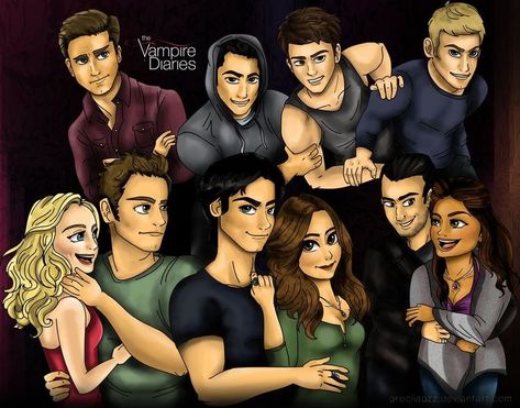 Vampire Spells, Stefan Damon, Paul Vampire Diaries, Vampire Diaries Books, Damon Elena, Vampire Drawings, Diary Movie, The Vampire Diaries Characters, Vampire Diaries Poster