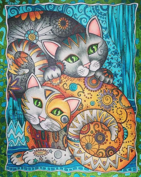 Folk Cat, Britto Art, Marjorie Sarnat, Cats Art Drawing, Cat Coloring Book, Cat Art Illustration, Cat Quilt, Cat Artwork, Tableau Art