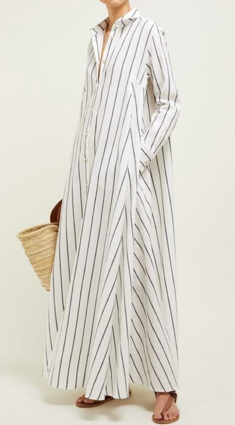 Palmer Harding, Elegante Y Chic, Mode Kimono, Mode Turban, Dresses For Spring, Striped Shirt Dress, Beach Wear Dresses, Abayas Fashion, Abaya Fashion