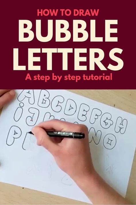 Learn The Art Of Hand Lettering & Calligraphy Sign up and get FREE instant access to the Lettering Crate - Calligraphy practice sheets Procreate brushes The 30-day lettering planner Printables, and more! Count Me In! How To Write Bubble Letters Step By Step, How To Write Bubble Letters, Bubble Letters Step By Step, Bubble Letter Alphabet, Letters Tutorial, Free Lettering Worksheets, Cool Fonts Alphabet, Calligraphy Practice Sheets, Brush Fonts Free