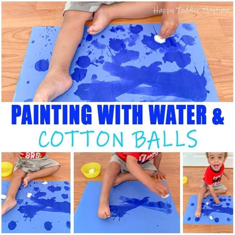 Water Crafts Preschool, Summer Crafts For Infants, Water Theme Preschool, Crafts For Infants, Water Study, Simple Paper Flower, Painting With Water, Mess Free Painting, Paint With Water