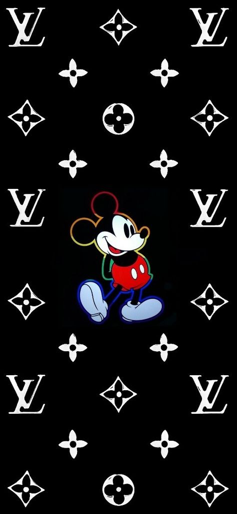 Dope Wallpaper, Really Cool Wallpapers, Louie Vuitton, Disney Wallpapers, Wallpaper Fashion, Crazy Wallpaper, Wallpaper Doodle, Mickey Mouse Wallpaper, Iphone Photo