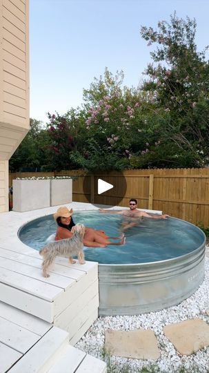 77K views · 11K reactions | the best addition to our backyard for the start of summer! 🌞 we always though Sofi hated water and maybe she still does, but just gets major fomo 😂 I even bought her a doggy raft in hopes she’d enjoy it! 🐶 this is the 10 FT OG Cowboy Pools 🌊   Lmk if y’all have any questions on the cowboy pool! I also have a discount code until July 31st you can get $150 off when you use code “SONARLY150” 🐚🌊✨ • • #abovegroundpool #abovegroundpoolsetup #cowboypool #cowboypools @cowboypools #backyardmakeover | sonali the austin girly | The Young-Holt Unlimited · Soulful Strut Cowboy Pool Ideas, Cowboy Pools, Outdoor Fire Pit Patio, Barndo Ideas, Cowboy Pool, Backyard Entertainment, Magnolia House, Stock Tank Pool, Tank Pool