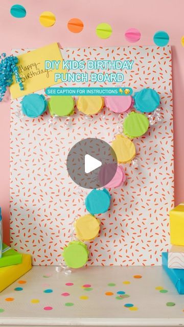 Birthday Countdown Punch Board, Punch Box Birthday Gift Ideas, Punch Birthday Board, Birthday Punch Board, Birthday Punch, Football Theme Birthday, Celebration Board, How To Tie Ribbon, Barbie Theme