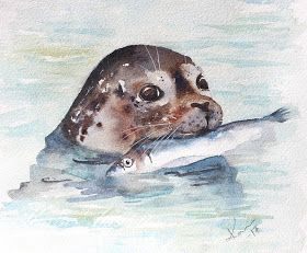 World Watercolor, Summer View, Lion Painting, Watercolor Fish, Watercolor Projects, Wildlife Paintings, Watercolor Painting Techniques, Pet Rocks, Arte Inspo