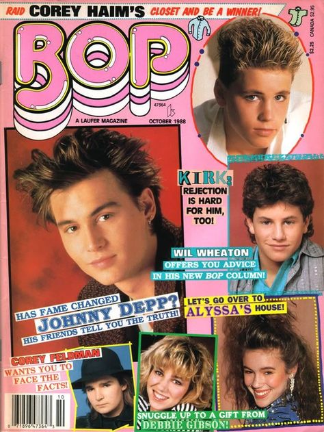 BOP Magazine Corey Haim, Corey Feldman, Tiger Beat, Debbie Gibson, Teen Magazine, 80s Nostalgia, Haim, Old Magazines, Archie Comics