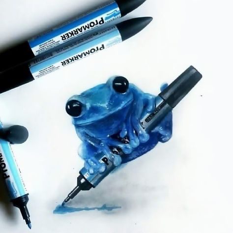 Manuela Lai on Instagram: “"blue" - #nawden #artnerd #artfido #arts_help #proartists #art_spotlight #worldofpencils #worldofartists #art_empire #creativempire #frog…” Blue Frog Drawing, Portraits Abstract, Blue Frog, Frog Drawing, Paintings Portraits, Scientific Illustration, Frogs, Look At, Paintings