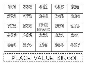 Free - Place Value Bingo Place Value Bingo, Hundreds And Thousands, Expanded Form, Bingo Board, Place Value, Place Values, The Teacher, Teacher Newsletter, Small Group