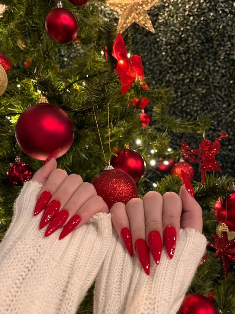 Red Stilletos, Nails, Red