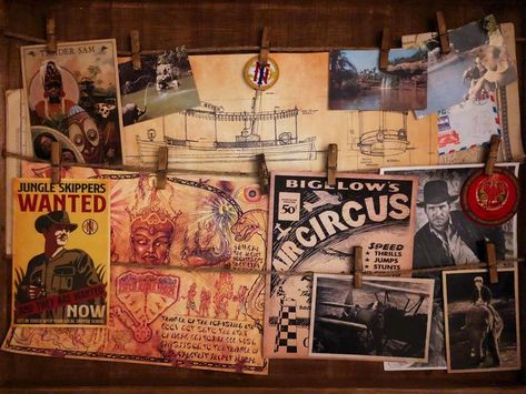 Vintage Explorer Bedroom, Adventure Pulp Aesthetic, Vintage Explorer Aesthetic, Indiana Jones Room, Home Theater Room Ideas, Artifact Display, Jungle Cruise Disneyland, Explorer Bedroom, Cryptidcore Aesthetic