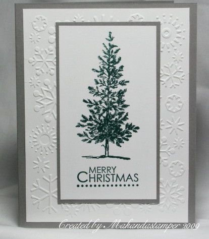 Lovely As A Tree, Stamped Christmas Cards, Simple Christmas Cards, Christmas Card Inspiration, Homemade Christmas Cards, Stampin Up Christmas Cards, Christmas Tree Cards, Tree Cards, Diy Christmas Cards