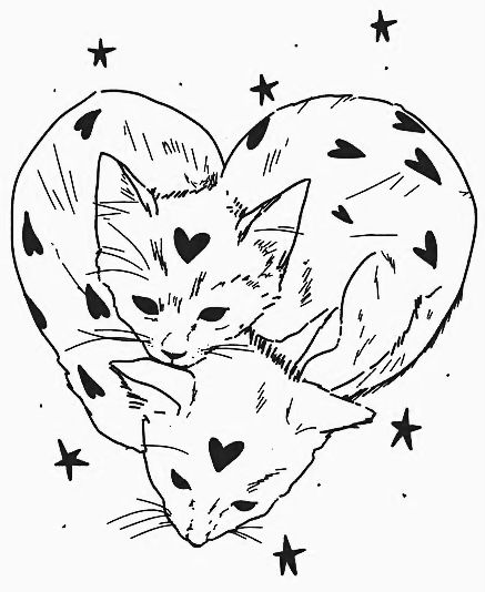 Kitten Tattoo, Artsy Illustration, Tshirt Painting, Art Sketches Doodles, Red Tattoos, Baby Tattoos, Art Drawings Sketches Creative, Bullet Journal Doodles, Tattoo Design Drawings