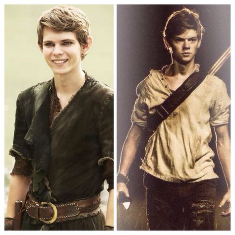 Is it just me or do Robbie Kay (Peter Pan {OUAT}) and Thomas-Brodie Sangster (Newt {The Maze Runner}) look alike? It's been driving me crazy Thomas Brodie Sangster And Robbie Kay, Robbie Kay And Thomas Sangster, Newt The Maze Runner, Peter Pan Disneyland, Peter Pan Imagines, The Last Legion, Thomas Brodie Sangster Imagines, Robbie Kay Peter Pan, Pan Ouat