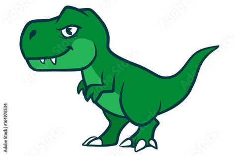 Stock Image: Cute cartoon green  t-rex dinosaur T Rex Cartoon, Crocodile Cartoon, Vector Illustration Character, Cute T Rex, Dinosaur Images, Cartoon Green, Dinosaur Drawing, Dinosaur Illustration, T Rex Dinosaur