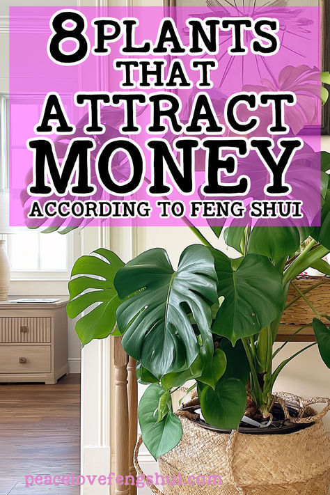 8 plants that attract money according to feng shui! list of feng shui money plants and where to put them in your home to attract abundance! Feng Shui Bathroom Ideas, Good Luck Decorations Ideas, Good Energy In Home, Money Corner Feng Shui Decor, Feng Shui Office Decor, Plants That Attract Money, Lucky Indoor Plants Feng Shui, Things That Make Your House Look Cheap, Decorative Plants Indoor