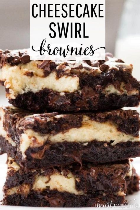 Chocolate Cheesecake Brownies, Brownies Cheesecake, Fudgy Chocolate Brownies, Cheesecake Swirl Brownies, Cheesecake Brownies Recipe, Dream Dessert, Cheese Brownies, Cheesecake Brownie, Cream Cheese Brownies