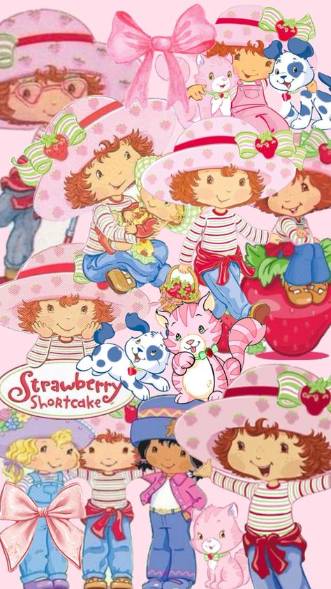 Strawberry Shortcake 2003, Wallpaper Collages, Collages Art, Strawberry Shortcake, Pink, Art