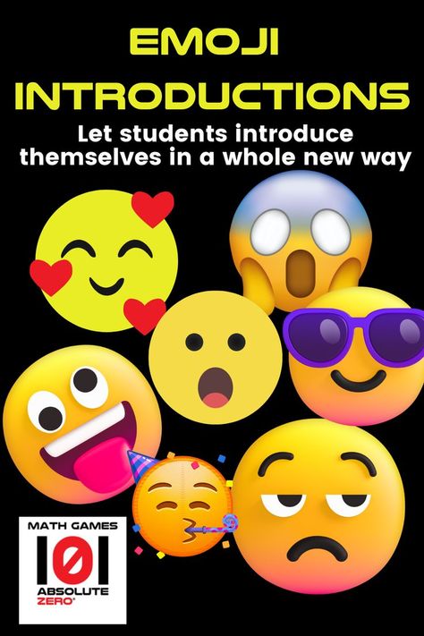 Explore how emojis can be used for a fun and exciting self-introduction activity, revealing interesting aspects of each student's personality. This is just one of ten get to know you activites featured in this blog post. #backtoschool #gettoknowyouactivities #firstdayofschool #teacherlessons Math Lessons Kindergarten, Subtraction Number Line, Back To School Ice Breakers, Integer Games, School Ice Breakers, Math Games Middle School, Homeschool Math Curriculum, High School Mathematics, Line Math