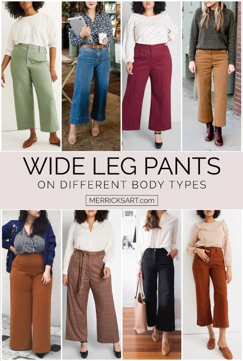 3 Cute Outfits with Wide Leg Pants - Merrick's Art Business Wide Leg Pants Outfit, Wear Wide Leg Pants, Petite Wide Leg Trousers, Wide Leg Teacher Outfit, Wide Leg Crops Outfit, How To Style Cropped Wide Leg Pants, Wide Leg Dress Pants Outfit Work, How To Style Wide Leg Pants Casual, Wide Trousers Outfit Summer