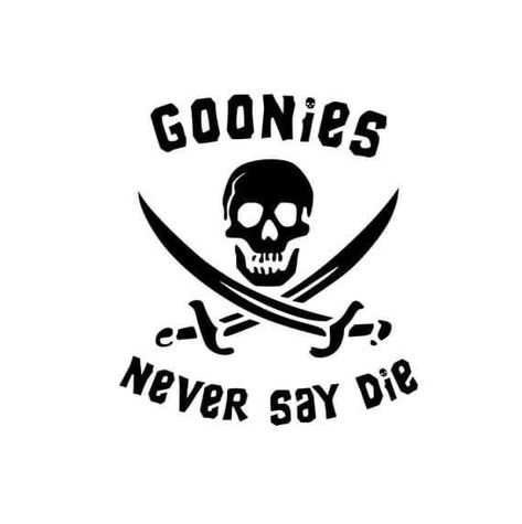 Goonies Tattoo, Les Goonies, Vinyl Tree Wall Decal, Goonies Never Say Die, The Goonies, 3d Cnc, Cricut Halloween, Goonies, Diy Cricut