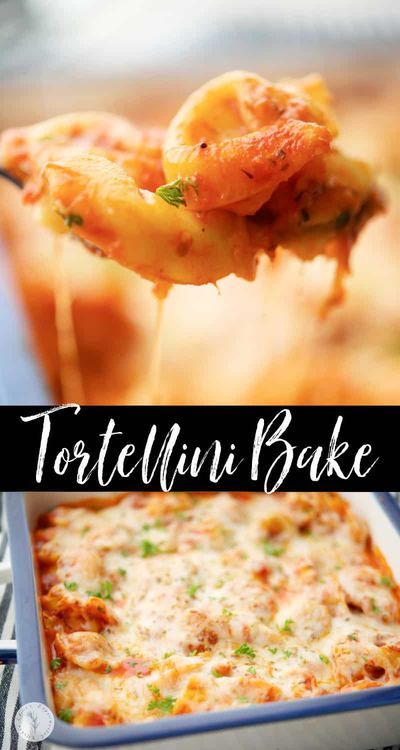 If you're looking for a super easy weeknight meatless meal, this cheesy Tortellini Bake made with frozen cheese tortellini will be your new favorite. Frozen Tortellini Recipes Easy Dinners, Frozen Tortellini Bake, Frozen Cheese Tortellini Recipes Easy, Cheesy Tortellini Bake, Tortellini Recipes Crockpot, Baked Cheese Tortellini, Frozen Tortellini, Pasta Tortellini, Cheese Tortellini Recipes