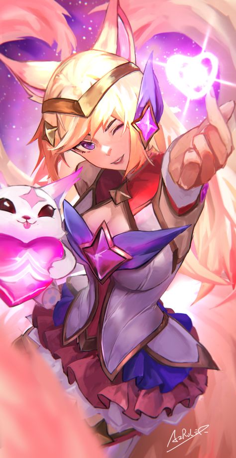 Star Guardian Ahri, League Of Legends Wallpaper, Ahri Wallpaper, Legends Wallpaper, Ahri Lol, Ahri League, Star Guardian, League Of Legends Characters, Lol League Of Legends