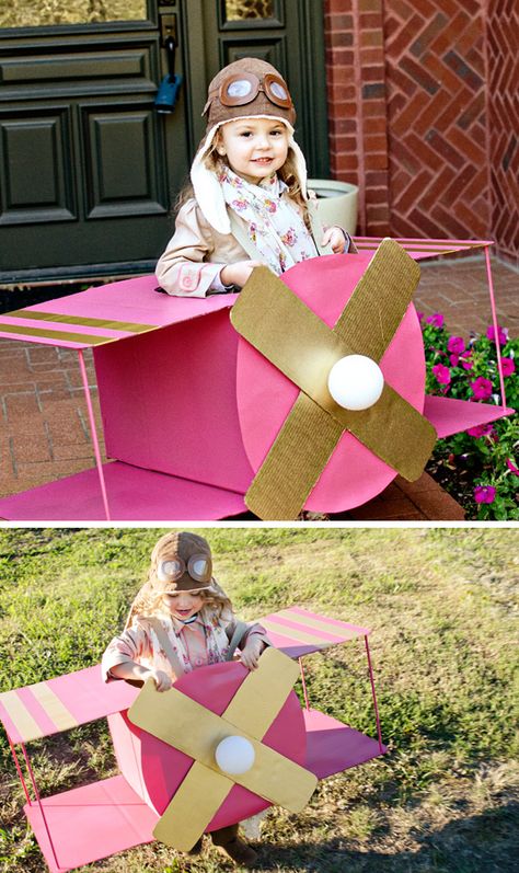 Aviatrice Airplane Costume, Diy Airplane, Diy Fantasia, Meme Costume, Diy Halloween Costumes For Kids, Homemade Halloween Costumes, Diy Halloween Costumes Easy, Diy Halloween Costume, Homemade Halloween