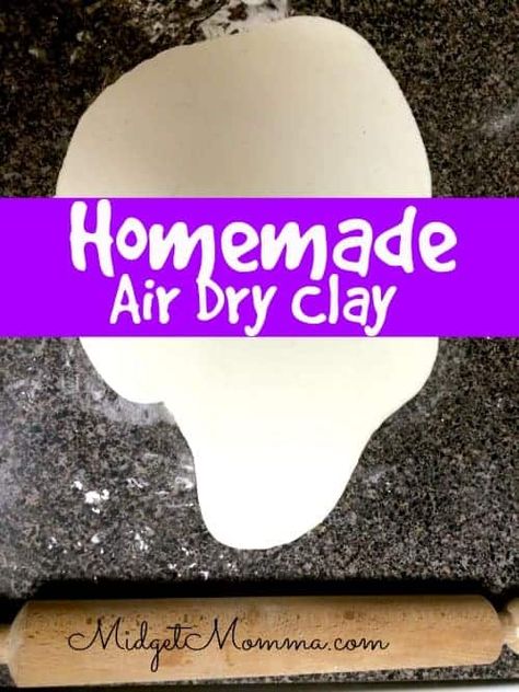 Diy Air Dry Clay Recipe, Homemade Air Dry Clay, Air Dry Clay Recipe, Cornstarch Clay, Clay At Home, Clay Recipe, Homemade Clay, Pottery Store, Diy Air Dry Clay