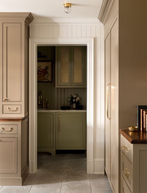 Pittsfield - Heidi Caillier Heidi Callier, Heidi Caillier Design, Heidi Caillier, Pantry Remodel, Modern Living Room Interior, Victorian Kitchen, Pantry Door, Kitchen Cabinet Colors, Wood Countertops