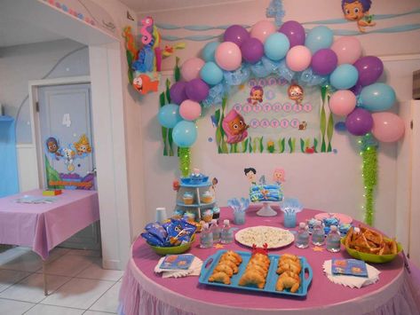 Bubble Guppies Themed Birthday Party, Bubble Guppies Birthday Theme, Sea Birthday Party Ideas, Birthday Under The Sea, Bubble Guppies Birthday Party, Fruit Birthday Party, Under The Sea Birthday Party, Bubble Guppies Party, Bubble Birthday