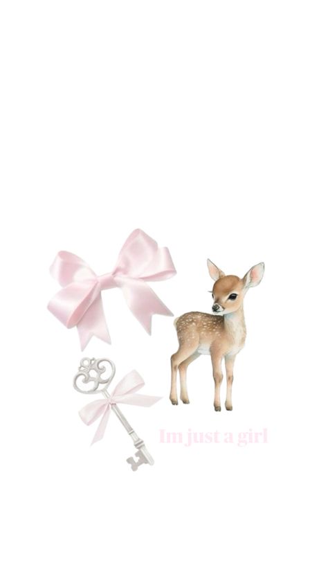 Deer bow coquette dollete pink Dollete Wallpaper, Deer Wallpaper, Coquette Wallpaper, Bow Coquette, Bow Wallpaper, Pink Wallpaper, Pink Bow, Girly Things, Baby Pink