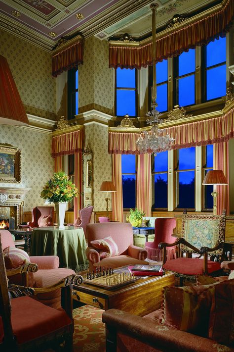 Inverlochy Castle Hotel, Fort William, Scotland – Luxury Hotel Review | Tatler Inverlochy Castle, Castle Fort, Wooden Fireplace Surround, Stay In A Castle, English Architecture, Restaurant Service, Victorian Wallpaper, Ben Nevis, Most Luxurious Hotels