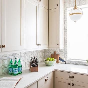 Edgecomb Gray Pantry Cabinets - Transitional - Kitchen - Benjamin Moore Edgecomb Gray Butlers Kitchen, Scullery Kitchen, Cottage Entrance, Downstairs Kitchen, Benjamin Moore Edgecomb Gray, Modular Shelves, Gray Shaker Cabinets, Painting Trim White, Paint Gallery