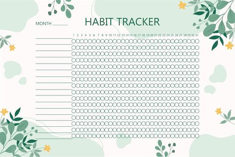 Goodnote Template, Habit Journal, Goal Planner Free, Habit Tracker Template, Daily Planner Design, Daily Planner Sheets, Printable Habit Tracker, Daily Routine Planner, Daily Schedule Planner