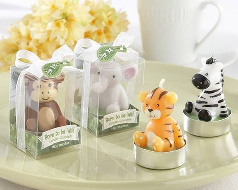 Animal candles Souvenir Baby Shower, Safari Baby Shower Favors, Best Baby Shower Favors, Wild Baby Shower, Candle Shower Favors, Lilin Aroma, Baby Shower Candle Favors, Baby Candle, Animal Candles