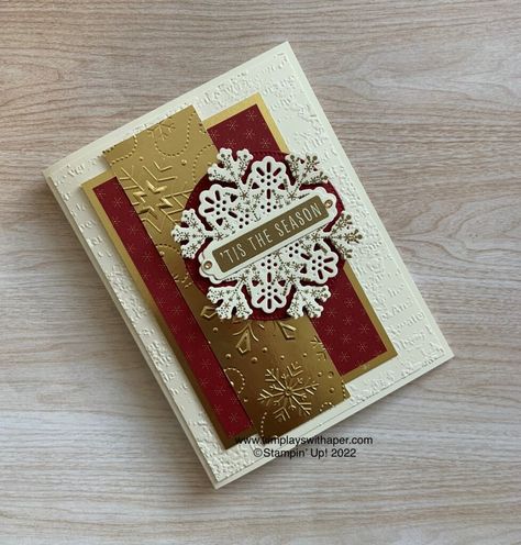 Sample Christmas Cards, Holiday Cards Handmade, Homemade Christmas Cards, Stampin Up Christmas Cards, Twinkling Lights, Christmas Catalogs, Stampin Up Christmas, Chic Christmas, Christmas 2022