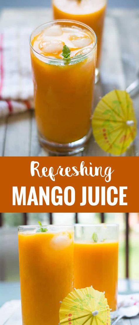 Homemade Juice Cleanse, Mango Juice Recipe, Summer Juice, Mango Drinks, Fruit Juice Recipes, Tabbouleh Salad, Mango Pulp, Summer August, Homemade Juice