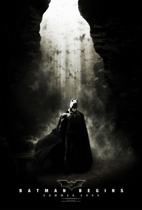 Batman Begins - Poster concept art Batman Begins Poster, Batman Begins Movie, Batman Movie Posters, Batman Film, The Dark Knight Trilogy, Batman Pictures, The Hobbit Movies, Dark Knight Rises, Batman Poster