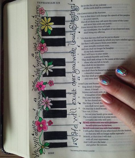 Bible Doodles, Scripture Doodle, Piano Design, Creative Bible, Bible Drawing, Scripture Journal, Scripture Bible, Prayer Journaling, Faith Journaling