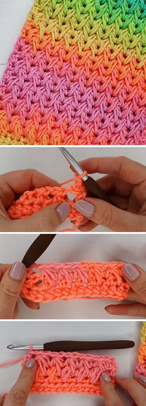 Crochet Feather Stitch - Design Peak Feather Stitch Crochet, Crochet Feather, Crochet Stitches For Blankets, Feather Stitch, Easy Crochet Stitches, Beginner Crochet Projects, Crochet Simple, Crochet Cushions, Stitch Crochet