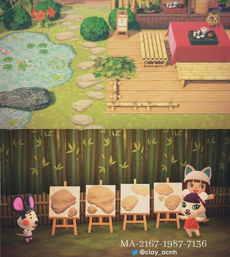 Acnh Zen Path Design, Stepping Stone Path, Stepping Stone Paths, Motif Acnl, Japanese Town, Animal Crossing 3ds, Animal Crossing Guide, Animal Crossing Qr Codes Clothes, Animal Crossing Wild World