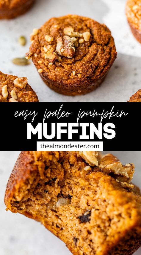 Pumpkin Muffins Maple Syrup, Almond Pumpkin Muffins, Gluten Free Pumpkin Muffins Healthy, Healthy Pumpkin Muffins Almond Flour, Paleo Pumpkin Muffins Almond Flour, Pumpkin Muffins Almond Flour, Pumpkin Muffins With Almond Flour, Pumpkin Walnut Muffins, Pumpkin Applesauce Muffins