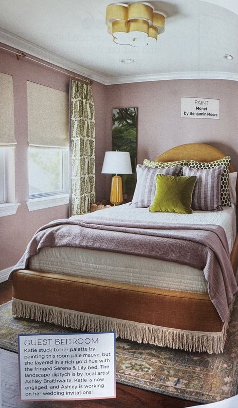 Dark Mauve Bedroom, Hgtv Bedroom, Mauve Bedroom, Dark Mauve, Bedroom Idea, Serena & Lily, Mauve Color, Home Reno, Benjamin Moore