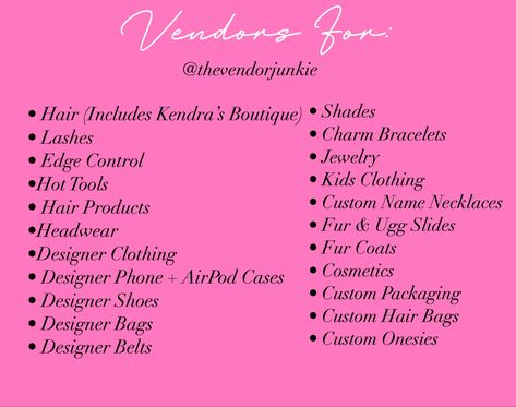 GO TO INSTAGRAM & CHECK OUT THEIR VENDORS LIST! Very AFFORDABLE Small Business Vendors, Vendor List Boutique, Wholesale Vendors List Free Home Decor, Hair Vendors Wholesale List, Wholesale Vendors List Free, Boutique Vendors, Business Vendors, Clothing Vendors, Starting Business