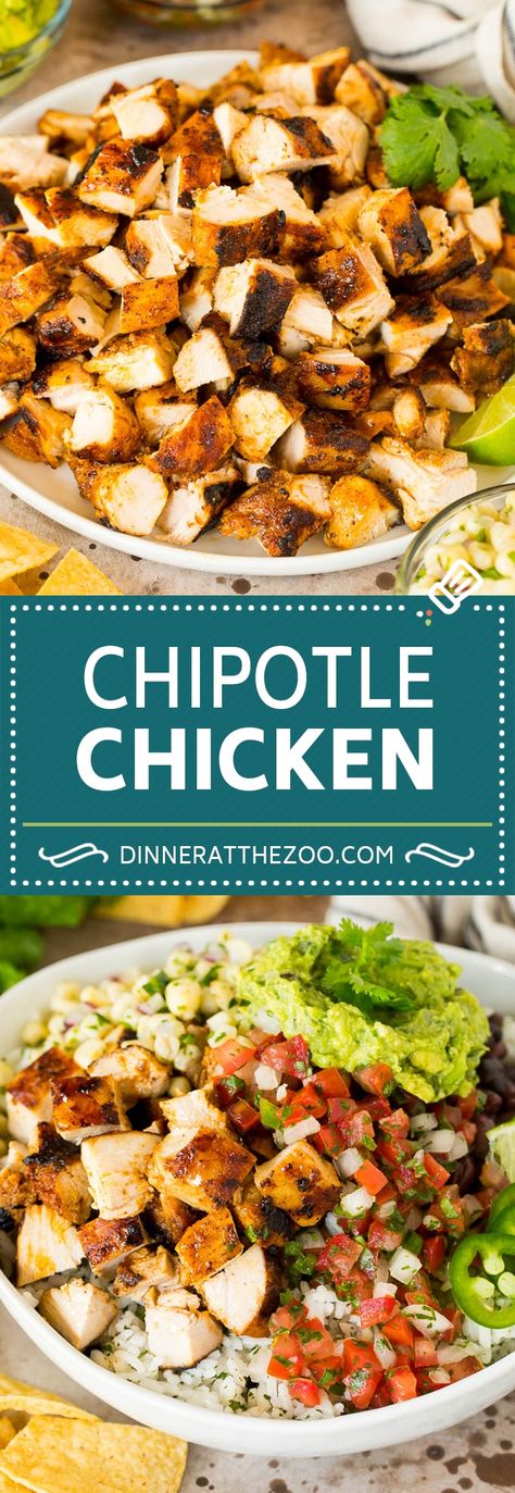 This copycat Chipotle chicken recipe is chicken thighs marinated in a blend of chilies, garlic and herbs, then cooked to tender and golden brown perfection. Chipotle Copycat Recipes Chicken, Chipotle Chicken Recipes, Chipotle Chicken Thighs, Chipotle Chicken Copycat, Creamy Chipotle Chicken, Chipotle Restaurant, Copycat Chipotle Chicken, Chipotle Chicken Recipe, Chipotle Copycat Recipes