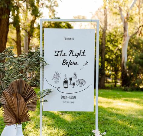 Wedding Welcome Sign Black, Hand Written Typography, Engagement Welcome Sign, The Night Before Wedding, Rehearsal Dinner Sign, Rehearsal Dinner Welcome Sign, Welcome To Wedding, Night Before Wedding, Engagement Dinner