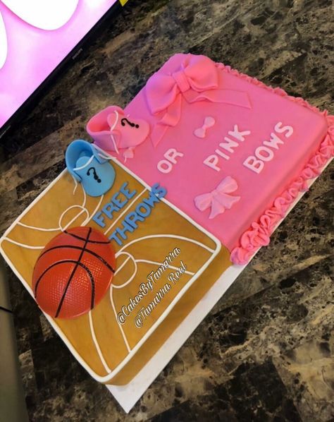 Baddie Gender Reveal, Gender Reveal Ideas For Party Basketball Theme, Basketball Theme Gender Reveal Ideas, Gender Reveal Ideas Black People, Basketball And Bows Gender Reveal, Gender Reveal Food Ideas, Unique Gender Reveal, Basketball Gender Reveal, Unique Gender Reveal Party Ideas