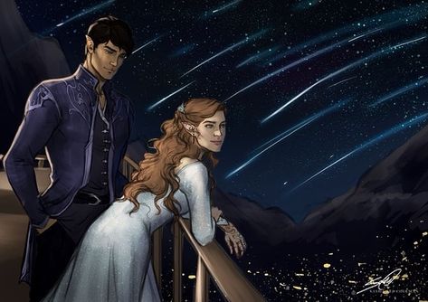 Sasha Lee Coleman on Instagram: “As teased ☺️ here is my take on starfall as a sketch! I hope to be able to render this and my previous post at some point and offer them as…” Roses Book, Feyre And Rhysand, A Court Of Wings And Ruin, Sarah J Maas Books, A Court Of Mist And Fury, Look At The Stars, Crescent City, Throne Of Glass, Sarah J Maas